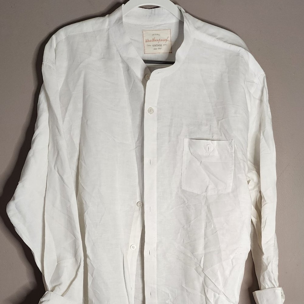 Weatherproof Vintage Mandarin Collar Shirt